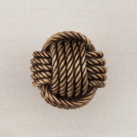 Acorn Mfg Artisan Collection Monkeys Fist Knot Knob, Museum Gold DPFGP